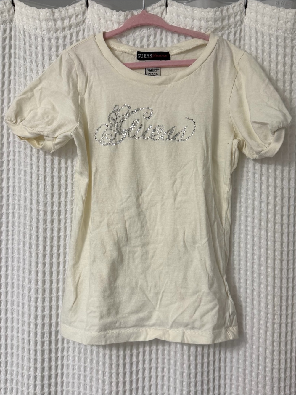 Vintage GUESS Jeans  Rhinestone Logo Tee